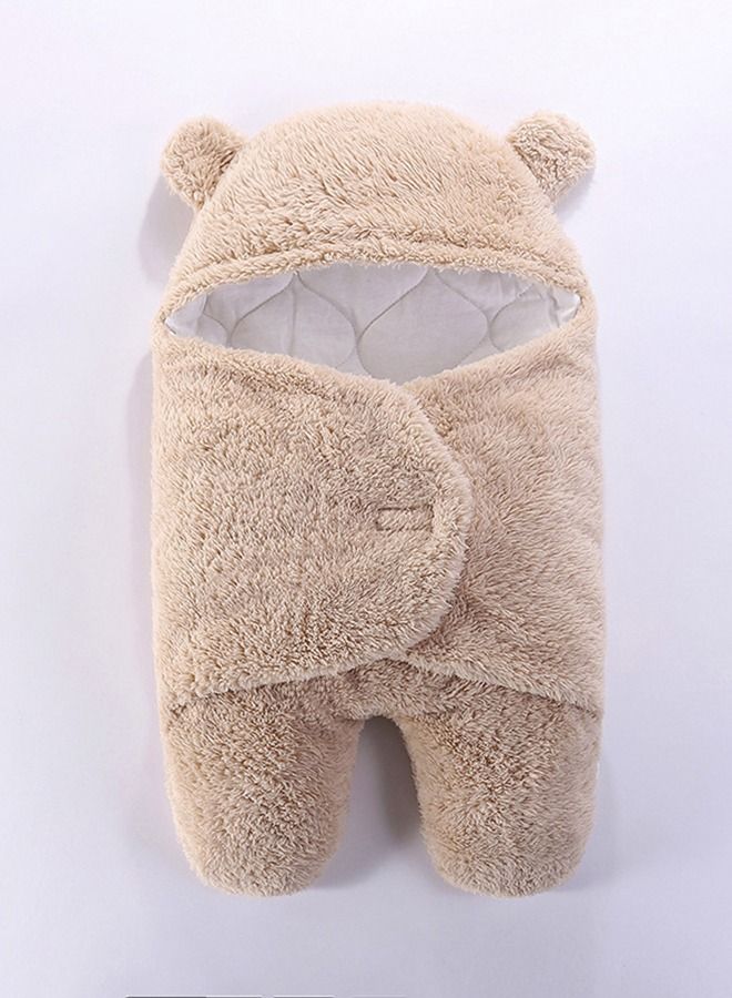 VInedi Baby hug quilt autumn and winter thickened bag quilt newborn baby blanket newborn swaddling baby sleeping bag going out towel supplies