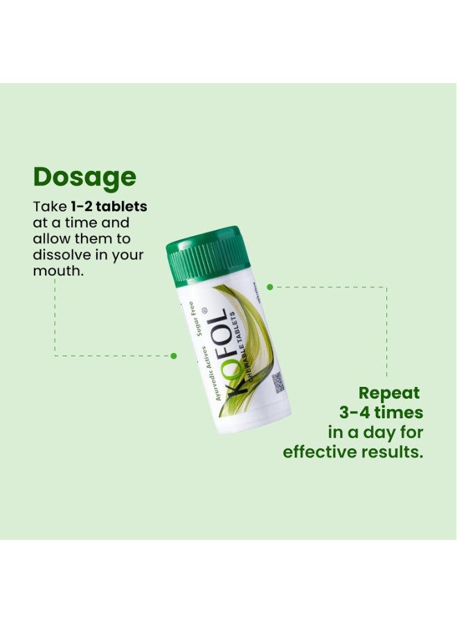 Charak Kofol Chewable Tablets | Instant Ayurvedic Relief for Sore Throat & Dry Cough 3PCS - Image 5