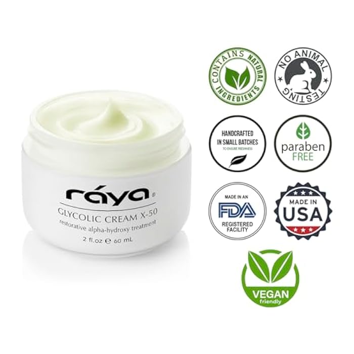 RAYA Glycolic Cream X-50 with AHA (G-329) | Exfoliating Facial Treatment for Non-Sensitive Skin Beginning to Show Signs of Aging | Helps Reduce Lines and Wrinkles | Made with Alpha Hydroxy Acids - Image 4