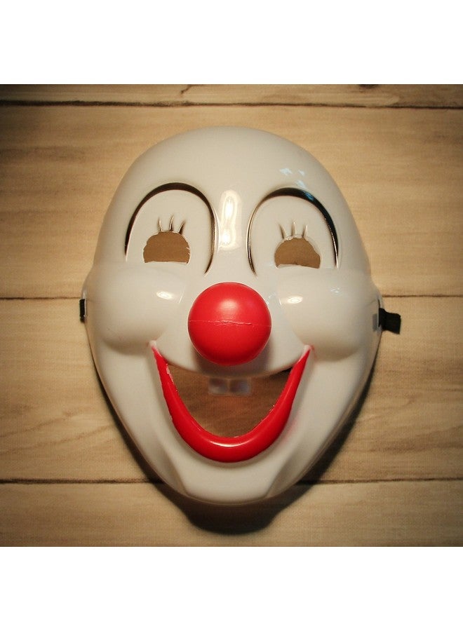 ANSEE Clown Mask Halloween Masquerade Party-White + Black + Red - Image 2