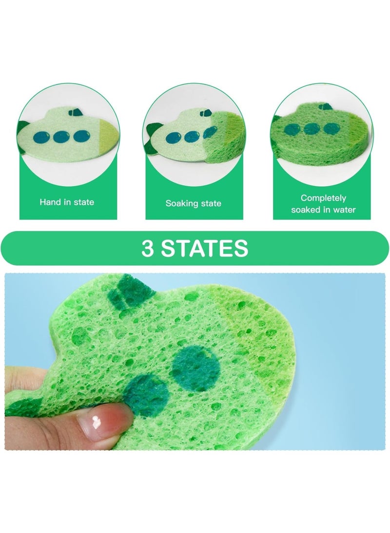 SYOSI Baby Bath Sponges, Soft and Cute Bath Sponges – Designed to Gently Cleanse Sensitive Skin for Newborn and Toddler Skin, Gentle and Safe Kids Bathing Sponge (6 PCS) - Image 5