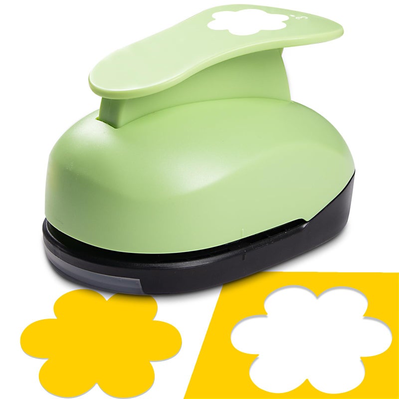 HKKYO Flower Hole Punch 3 inch Flower Paper Punches for Crafting Flowers Craft Punches Hole Puncher for Crafts Flowers Scrapbooking Puncher Shape Lever Punch - Image 1