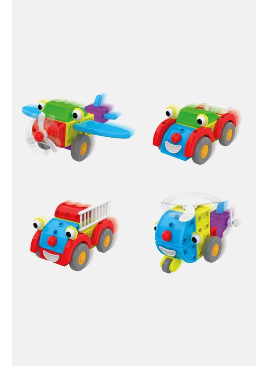THE LEARNING JOURNEY Techno Kids 4 in 1 on the Go Construction Sets, Purple  - Image 2