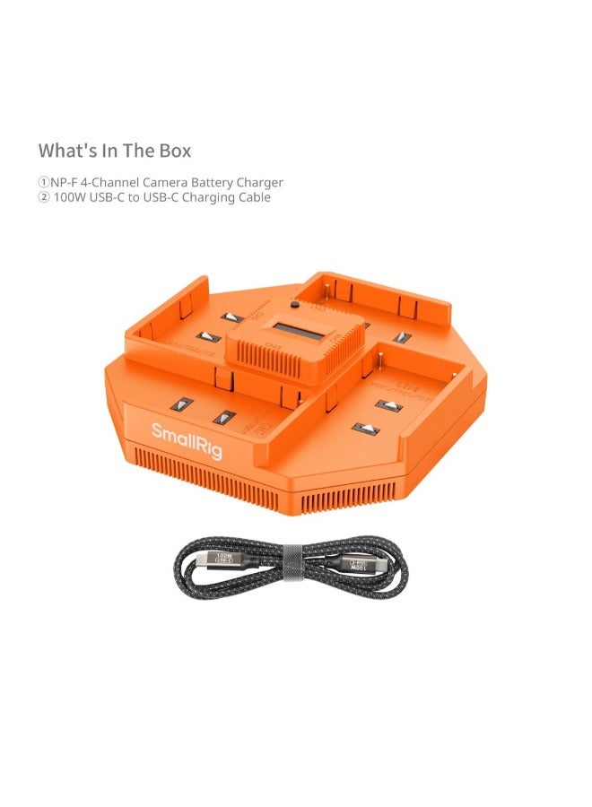 SmallRig NP-F 4-Channel Camera Battery Charger 4837 - Image 5