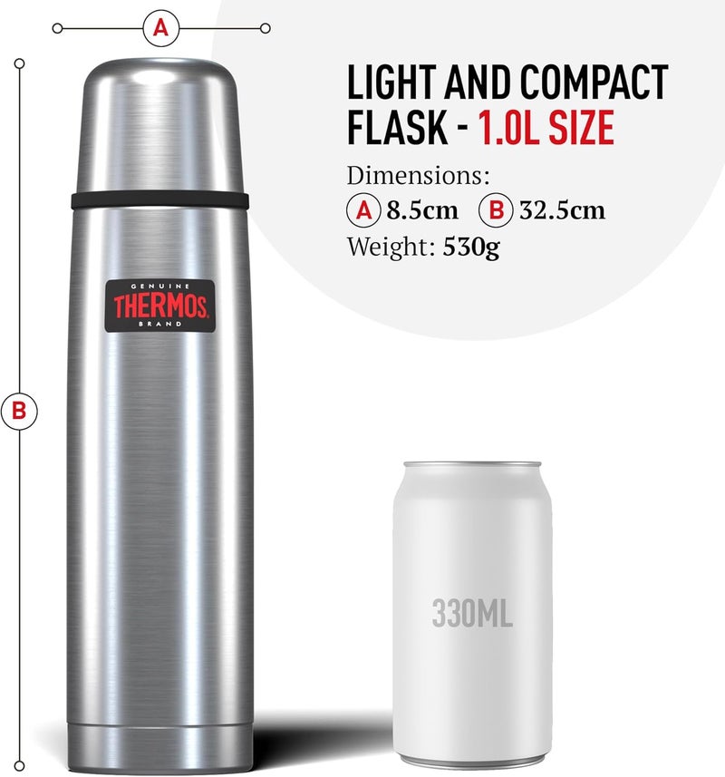 THERMOS Stainless Steel Vacuum Insulated Flask 1000 ML - FBB-1000SBK - Image 4