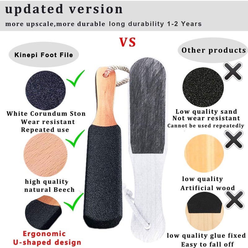 Kinepi Foot Scrubber Pedicure Foot File Pumice Stone,Professional Pedicure Supplies Callus Remove Cracked Heels,Dead Skin,Corn,Scraper File Foot Care Foot Rasp Massage Brush Tools Kit for Men/Women - Image 3