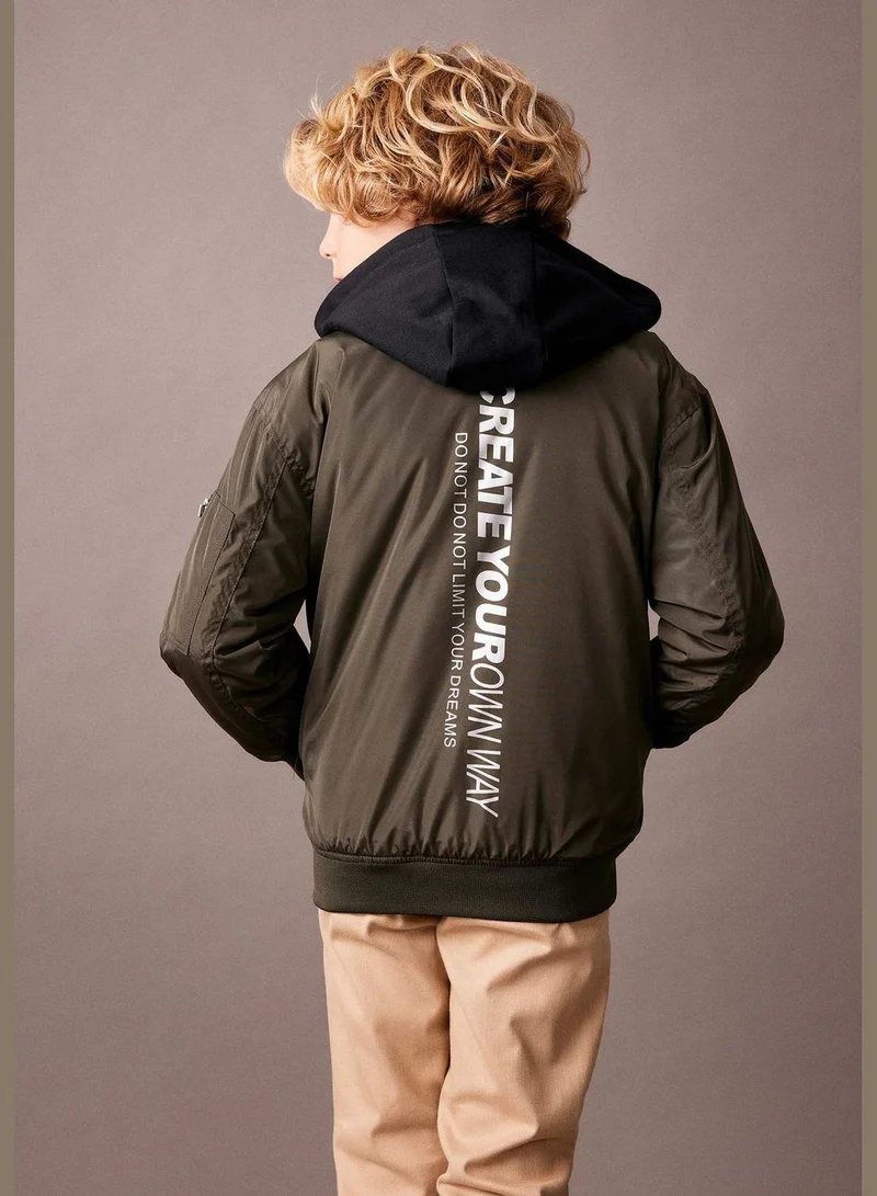 DeFacto Boy Bomber Bomber Long Sleeve Jacket