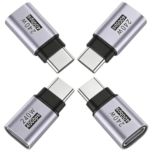 basecolors 4Pack usb c extender Supports Up to 40Gbps Data Transfer and 240W Fast Charging , Usbc to Usbc adapter,usb c extension Compatible with Thunderbolt 4/3 Supports 4K@240Hz Video for USB-C Devices - Image 1