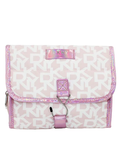 DKNY DKNY Signature Puffer Roll Bag Cosmetic Bag, Travel Make up Bag Small, Small Lightweight Cosmetic Bag Storage Bag, Small Makeup Bag, Travel Toiletry Bag