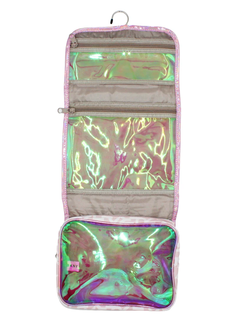 DKNY DKNY Signature Puffer Roll Bag Cosmetic Bag, Travel Make up Bag Small, Small Lightweight Cosmetic Bag Storage Bag, Small Makeup Bag, Travel Toiletry Bag