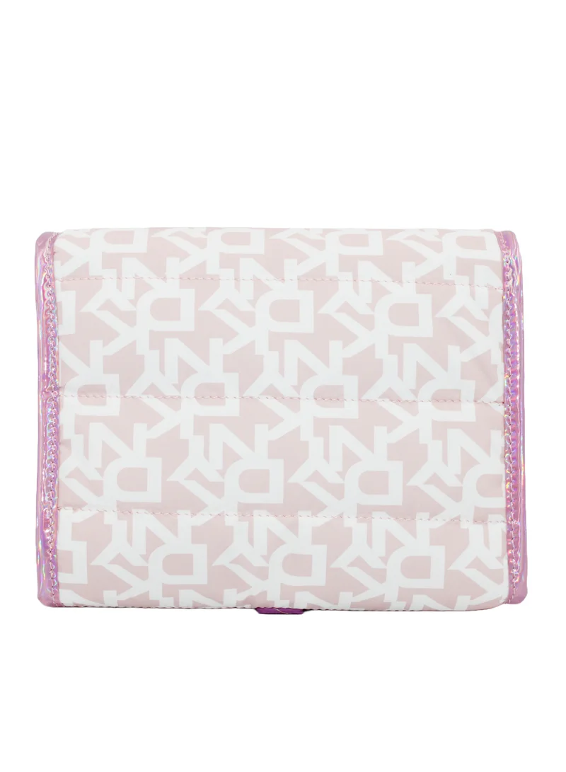 DKNY DKNY Signature Puffer Roll Bag Cosmetic Bag, Travel Make up Bag Small, Small Lightweight Cosmetic Bag Storage Bag, Small Makeup Bag, Travel Toiletry Bag