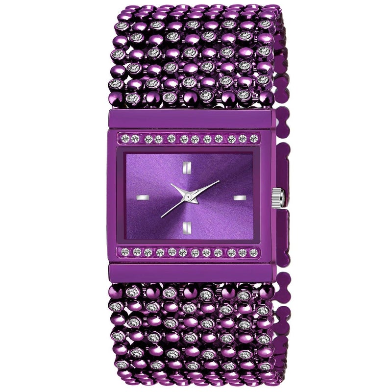 CLOUDWOOD Analogue Purple Dial Bracelet Watch for Women's & Girl's -WCL-113 (Purple) - Image 5