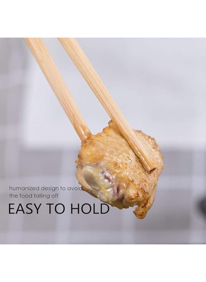 10 Pairs of Reusable Soft Bamboo Chopsticks - Long, Lightweight Winter Chopsticks for Sushi, Rice Noodles, and Asian Dishes. Ceramic Tableware - Image 3