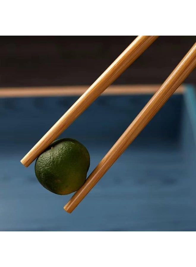 10 Pairs of Reusable Soft Bamboo Chopsticks - Long, Lightweight Winter Chopsticks for Sushi, Rice Noodles, and Asian Dishes. Ceramic Tableware - Image 2