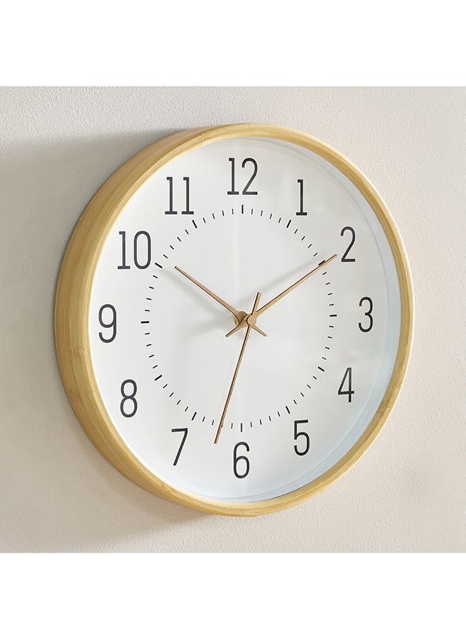 Home Box Espiri Bamboo Frame Wall Clock 31.7 x 31.7 x 5 cm  - Image 1