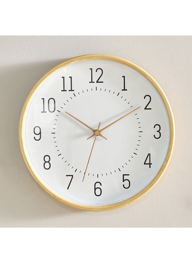 Home Box Espiri Bamboo Frame Wall Clock 31.7 x 31.7 x 5 cm  - Image 2