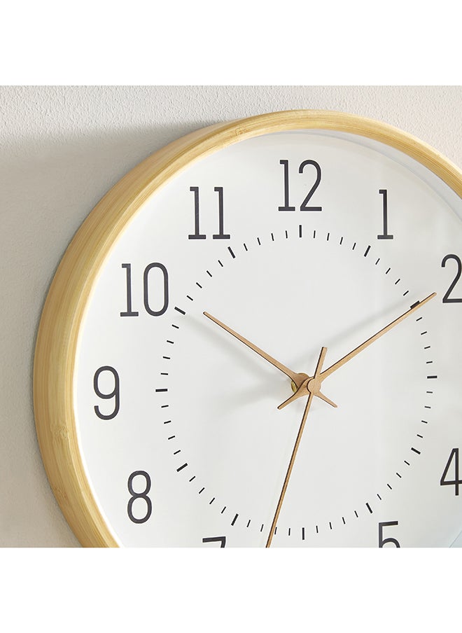Home Box Espiri Bamboo Frame Wall Clock 31.7 x 31.7 x 5 cm  - Image 3