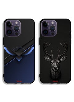 Two Cases For Apple iPhone 14 Pro Max Protective Covers Eagle Deer Digital Art