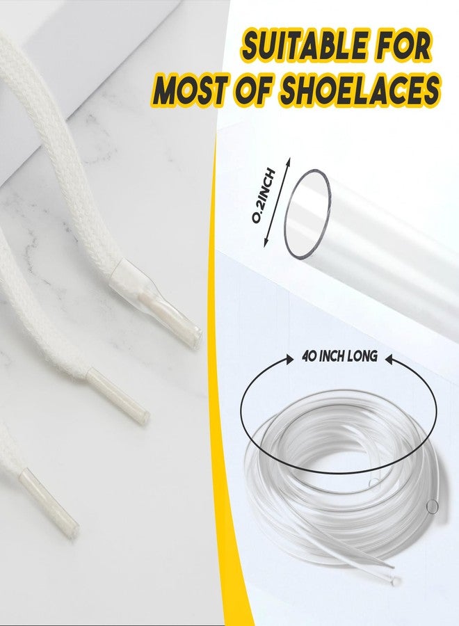 Pangda 1 Pcs Aglets for Shoelaces, Clear Plastic Shoe Lace Shortening Repair Compatible with Most Sneaker Shoes, Tubing, Cable (0.2 x 40 Inch) - Image 3