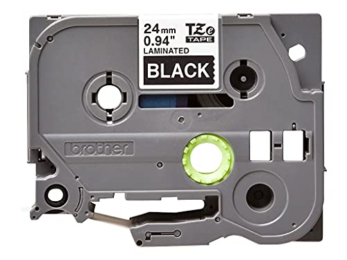 brother شريط Brother Genuine P-touch TZE-355، بعرض 1" (0.94")، شريط لامع قياسي، أبيض على أسود، لامع للاستخدام الداخلي أو الخارجي، مقاوم للماء، 0.94" × 26.2' (24mm × 8M)، عبوة فردية، TZE355 - Image 4