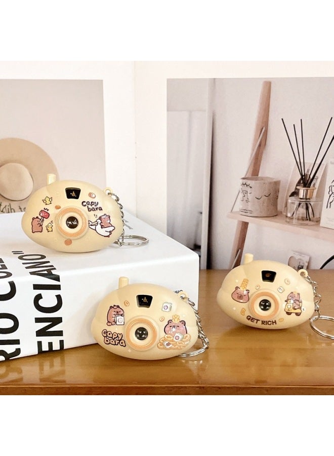 Cartoon Card Pibala Mini Camera Keychain Slide Light Projector Capybara Toy Pendant Wholesale-Color:Cloud Camera  - Image 2