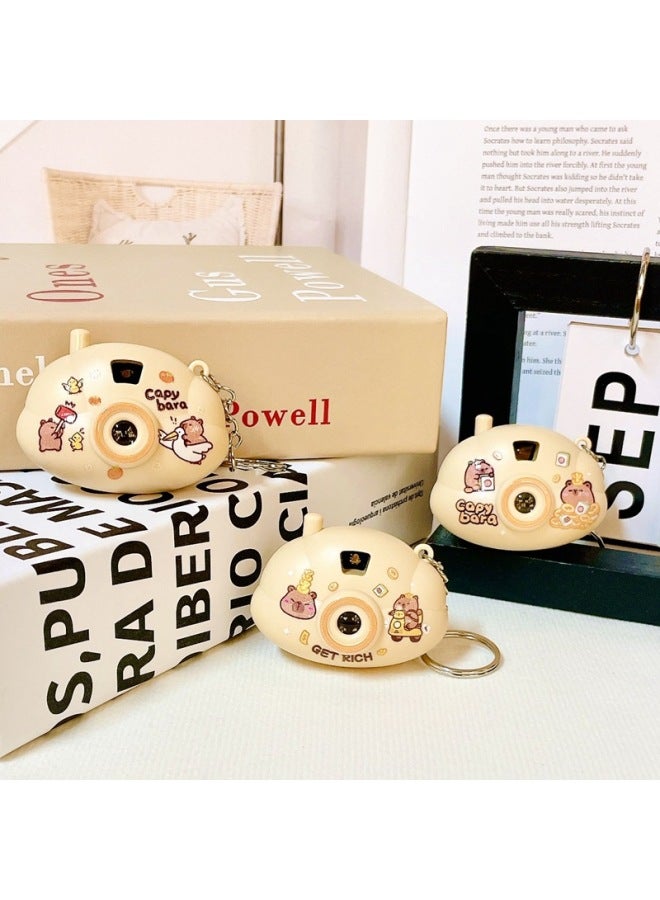 Cartoon Card Pibala Mini Camera Keychain Slide Light Projector Capybara Toy Pendant Wholesale-Color:Cloud Camera  - Image 3