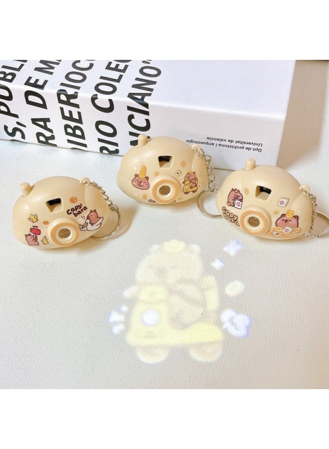 Cartoon Card Pibala Mini Camera Keychain Slide Light Projector Capybara Toy Pendant Wholesale-Color:Cloud Camera  - Image 5