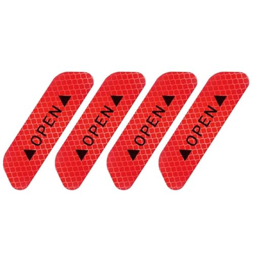 Autofrill Car Door Night Visibility Warning Reflective Open Sign Tape Car Reflective Stickers Universal Compatible for All Vehicles (Red) - Image 1