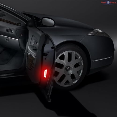 Autofrill Car Door Night Visibility Warning Reflective Open Sign Tape Car Reflective Stickers Universal Compatible for All Vehicles (Red) - Image 3