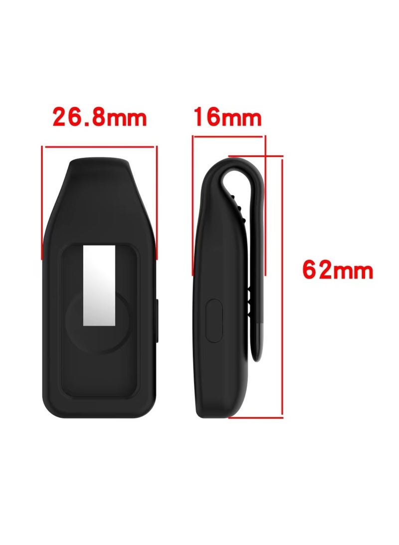1pcs Steel Clip Silicone Case Replacement Anti-lost Buckle Holder Anti-Scratch Soft Protective Sleeve for Huawei Band 10 for Huawei Band 9 for Huawei Band 8 Smart Watch (Dark Blue) - Image 5