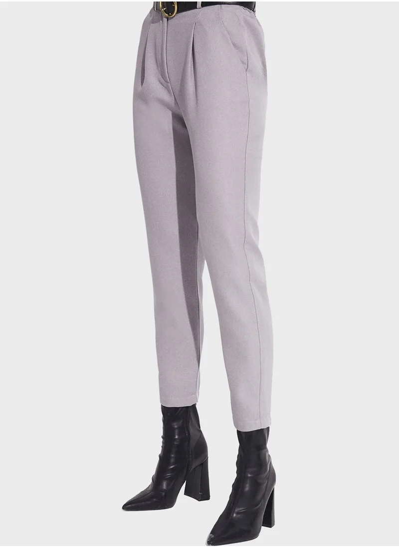 جون Ruffle Detailed High Waist Pants