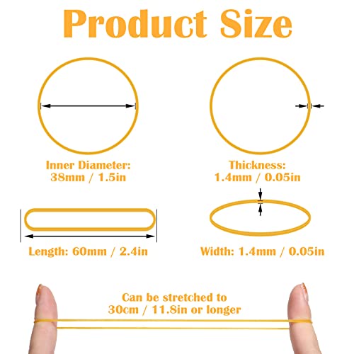 selizo Rubber Bands, Selizo 500Pcs Elastic Bands Small Rubber Bands Bulk for Office Supplies Bank Home and Various Purpose - Image 4