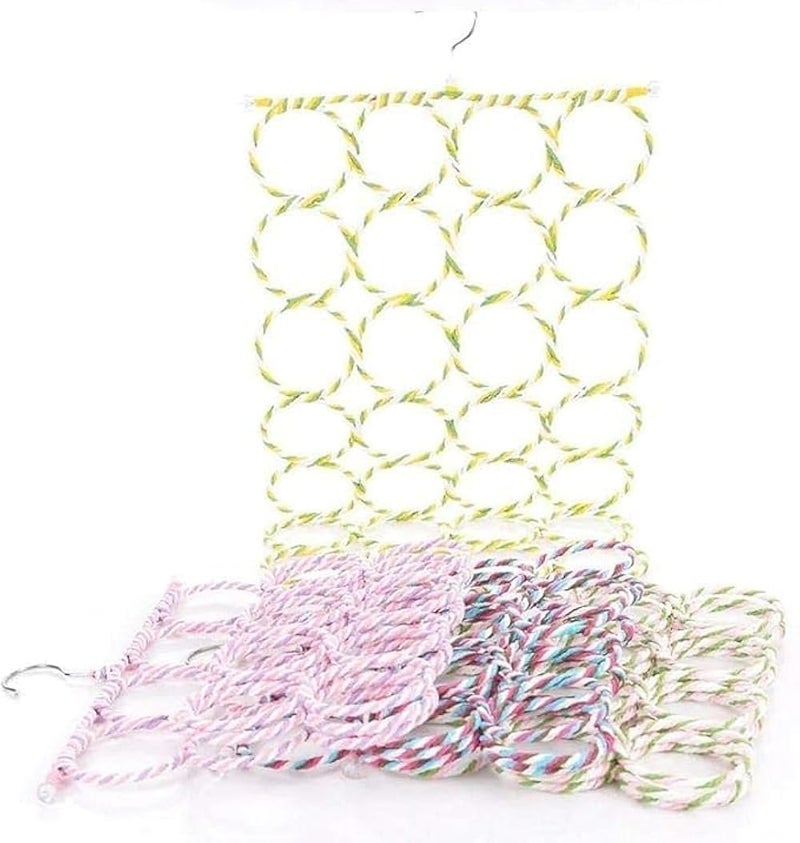 Round Hanger Organizer for Scarves and Accessories, 28 Rings Multicolor for Closet - Image 4