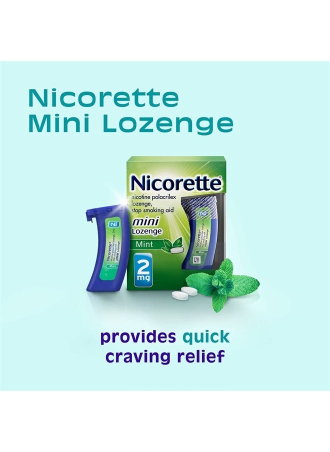 nicorette 2 mg Mini Nicotine Lozenges to Help Quit Smoking - Mint Flavor Stop Smoking Aid, 20 Count  - Image 2