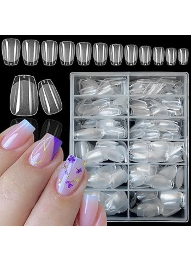 شرائط لاصقة للأظافر من مايا جوليري، 500 قطعة، شفافة، أظافر للنساء والفتيات - Image 2