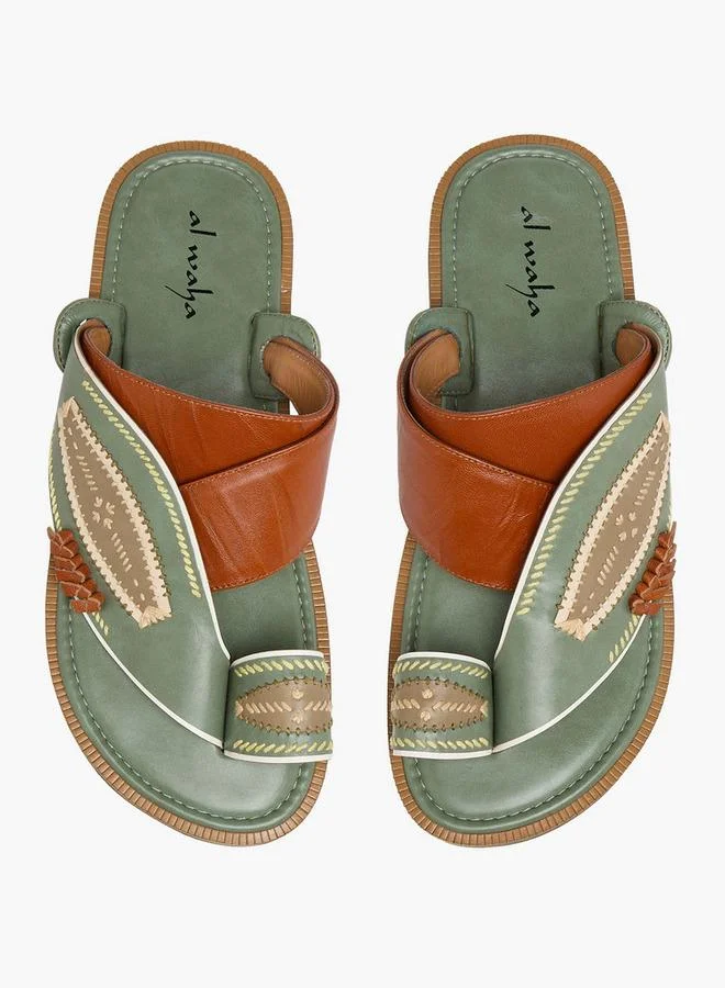 الواحة صنادل عربية جلدية رجالية مجموعة رمضان