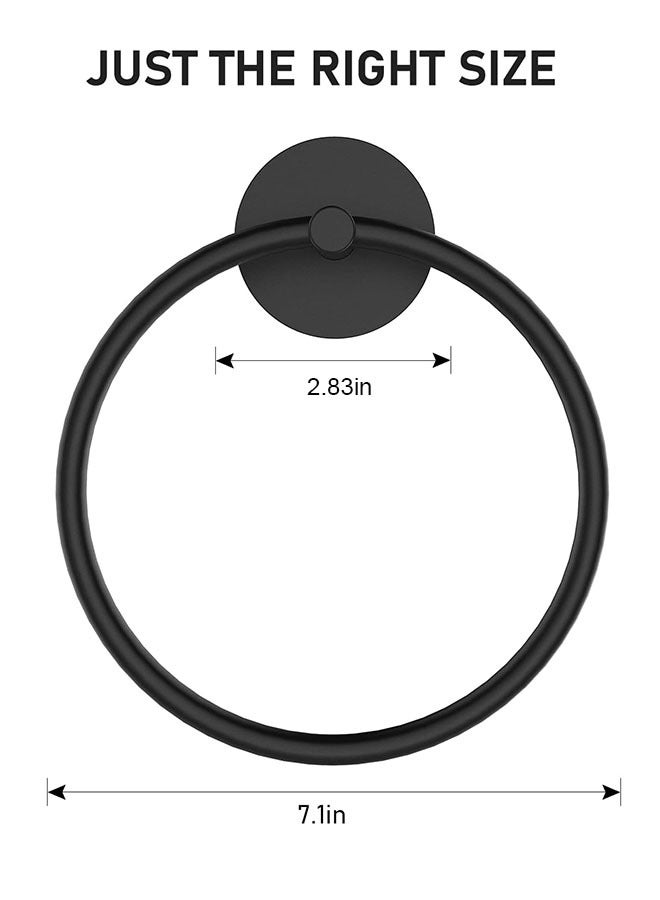 1 pcs Towel Holder, Adhesive Hand Towel Holder for Bathroom Wall 304 Stainless Steel Towel Ring Towel Hanger Heavy Duty Towel Racks for Bathroom  - Image 2