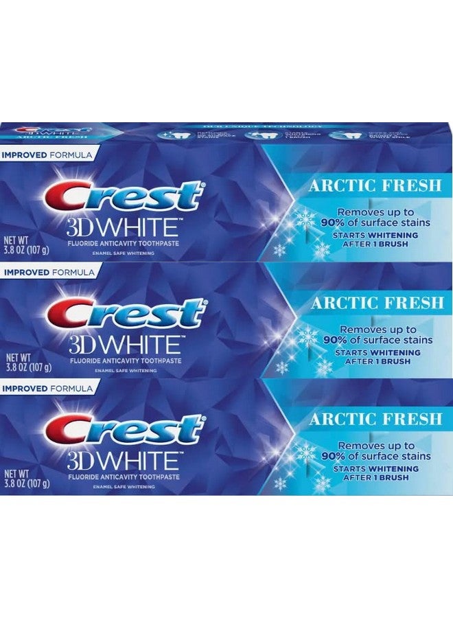 كرست معجون أسنان 3D White Arctic Fresh Whitening، 3.8 أونصة (107 جرام) - عبوة من 3 قطع - Image 1