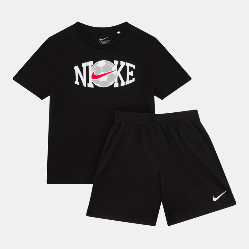 Nike Black Kids' Football Graphic T-Shirt & Shorts Set  | Best Price UAE