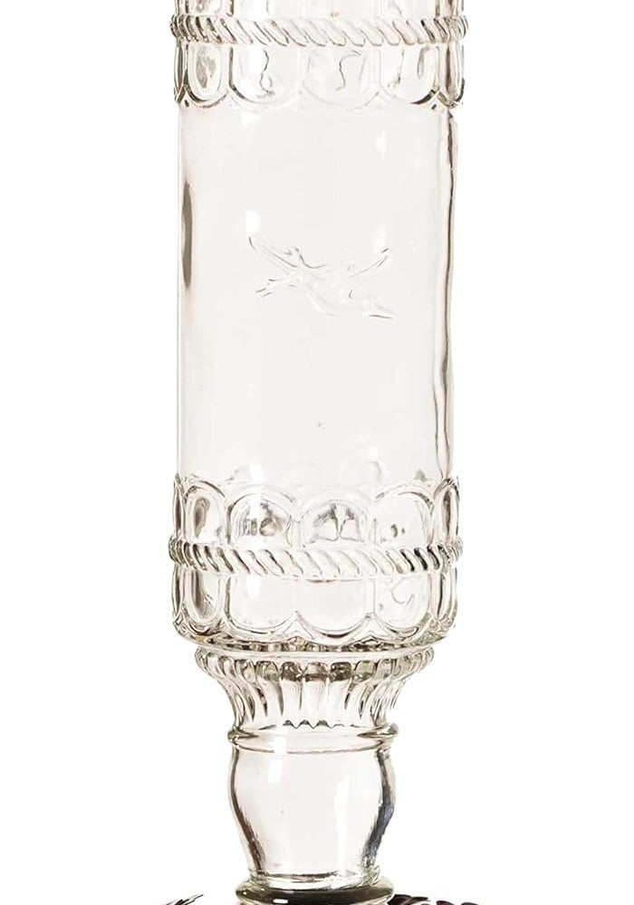 Perky-Pet 8107-2 Antique Bottle 10-Ounce Glass Hummingbird Feeder with Copper Accents - Image 1