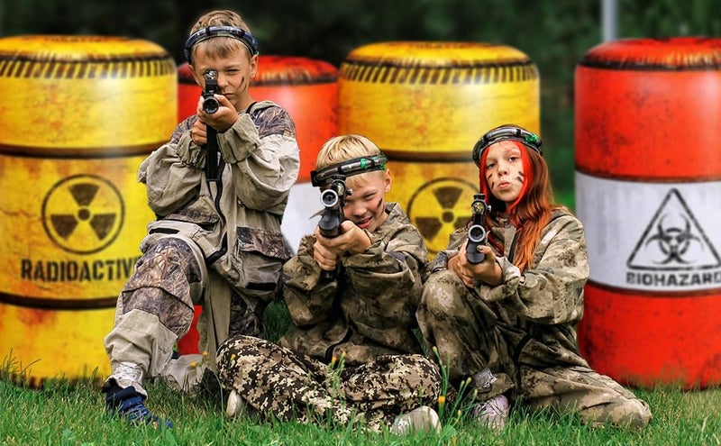 NINOSTAR 4 Pack Inflatable Battle Battlefield BarrelsGreat for Party Laser Tag Gun Game Battle Obstacles by Ninostar - Image 5