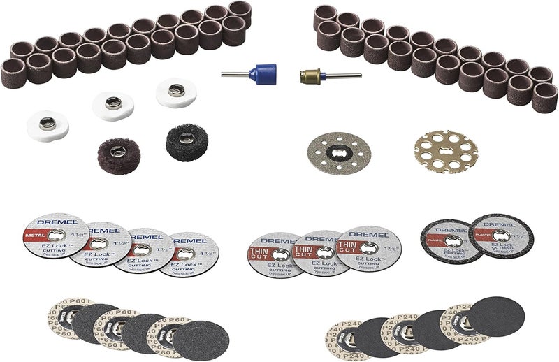 DREMEL EZ725 70-Piece All-Purpose Rotary Tool Accessory Set With Storage Kit - EZ-Lock And EZ Drum For Faster Accessory Changes - Perfect for Cutting, Polishing, Cleaning, And Sanding - Image 2