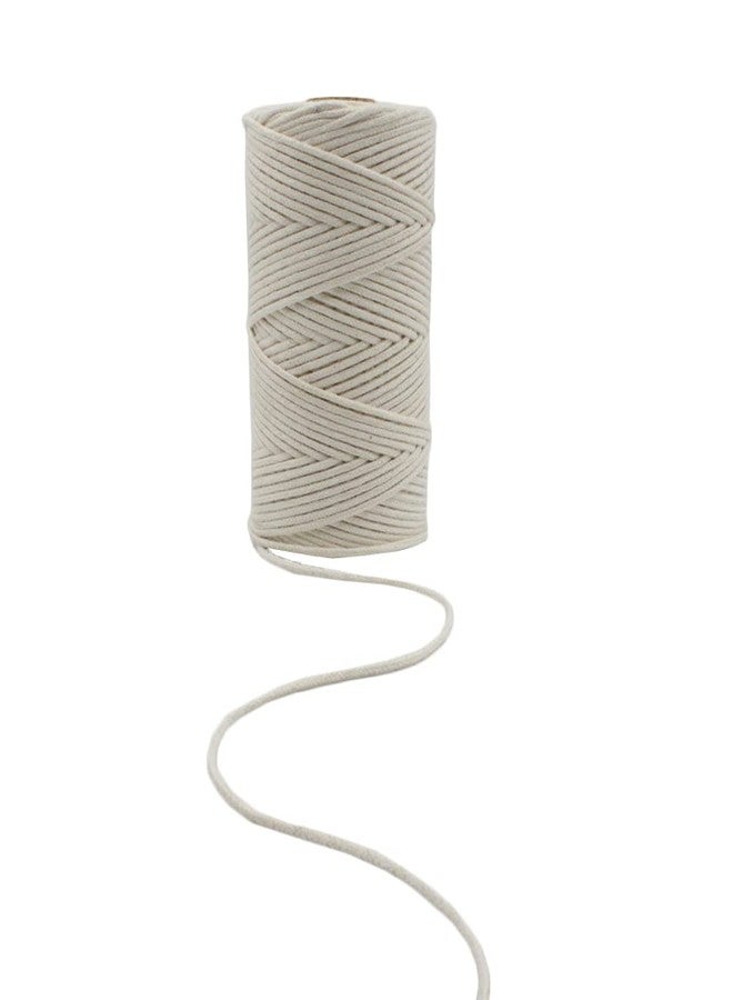 BOBBINY | Premium Cotton Like Tight Rope Braided Cord Twine String for DIY Craft - Versatile, Durable, Eco-Friendly | Off White | 2 mm, 25 Meter - Image 2
