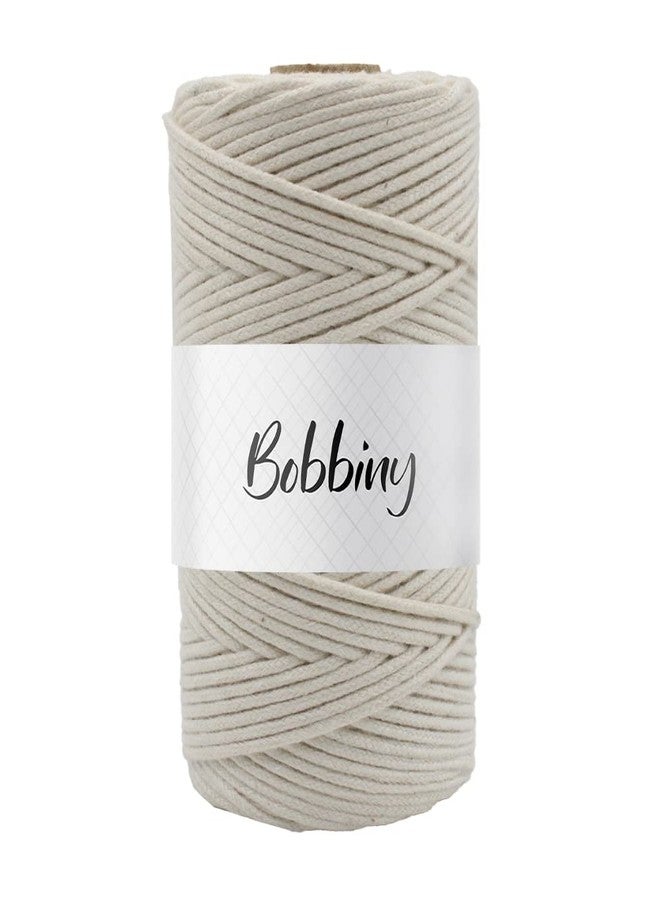 BOBBINY | Premium Cotton Like Tight Rope Braided Cord Twine String for DIY Craft - Versatile, Durable, Eco-Friendly | Off White | 2 mm, 25 Meter - Image 1