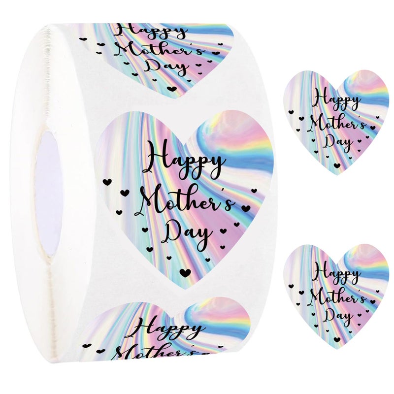 wootile Happy Mothers Day Stickers 2 Holographic Mothers Day Heart Labels250 Pcs Mothers Day Gift Tags Mothers Day Envelope Seals Stickers for Party Favors Envelope Seal Cards Box Gift Wrap Decor 