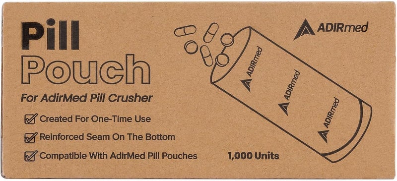 Adirmed Pill Pouches for Medicine, 1000 Pill Packets Compatible with Adirmed Pill Crusher