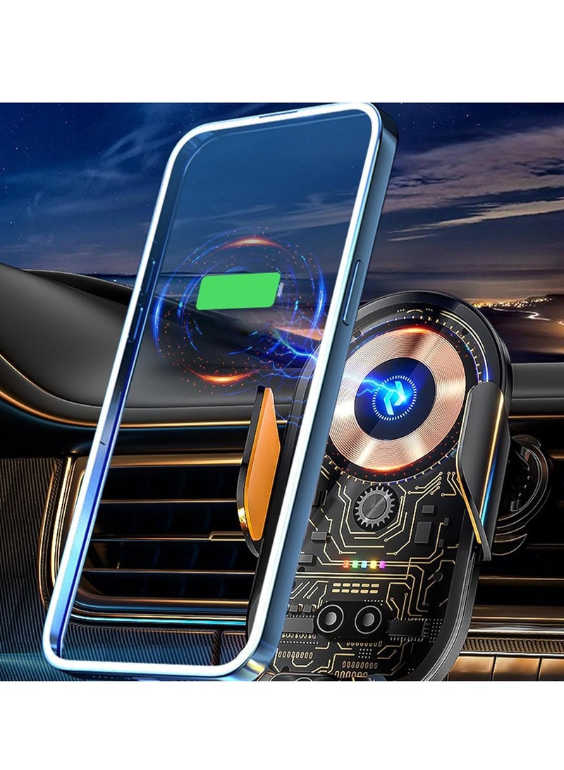 ELTRAZONE Wireless Charging Bracket - Wireless Air Vent Magnet Accessories - Electric Phone Holder, Magnetic Fast Charging Mobile Phone Bracket Car For Most Car For Women Men - Image 3