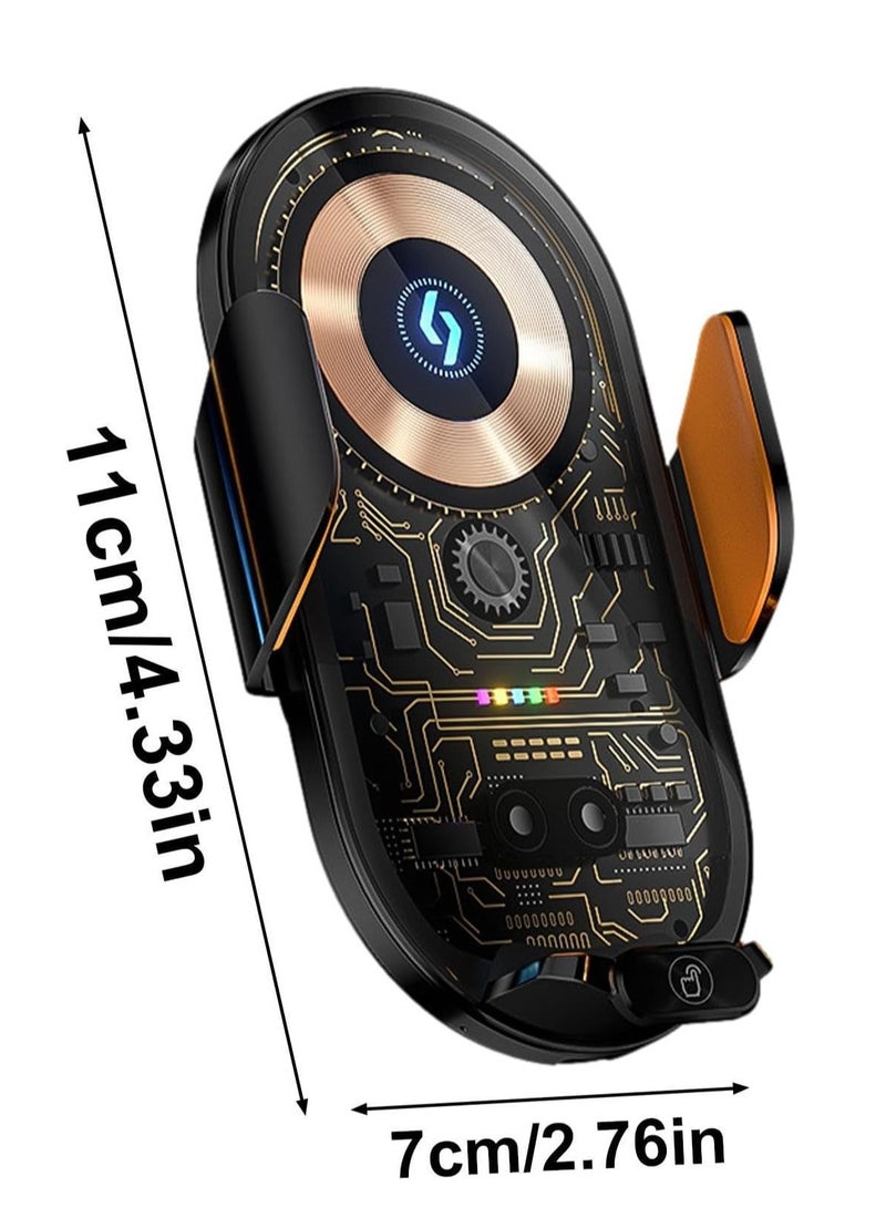 ELTRAZONE Wireless Charging Bracket - Wireless Air Vent Magnet Accessories - Electric Phone Holder, Magnetic Fast Charging Mobile Phone Bracket Car For Most Car For Women Men - Image 4