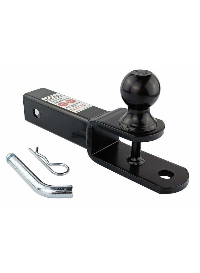 TOPTOW ATV/UTV Trailer Hitch Towing Ball Mounts, 2-Inch Ball, Clevis Pin, Fits 2-Inch Receiver - Image 3