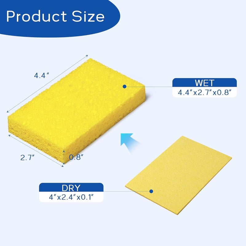 ARCLIBER Heavy Duty Cellulose Sponges - Non-Scratch Kitchen Cleaning Sponges (6 Pack) - Image 2
